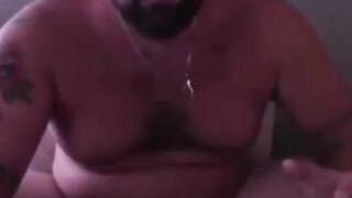 Handsome Popper Bear Self Facial Cumshot