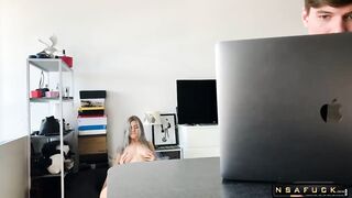 Fucking a cuckold girl to cum on her horny face Eva Elfie p2