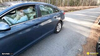 Busty MILF  Fucks The Guys She's Helping With His Car