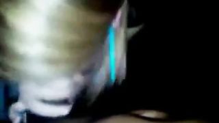 Blonde sucking BBC and swallowing cum