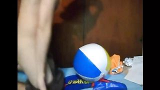 Inflatable toy play beach ball humping orgasm