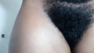 African Amateur's Hairy Webcam Show