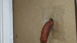 Glory Hole Amateur Takes on Big Cocks