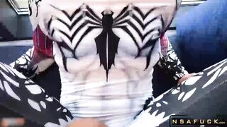 Anti Venom Deep Sucking and Sensual Fucking Cosplay