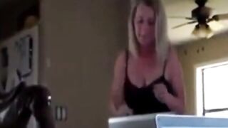 Hot Blonde slut, sucks and fucks while hubby records