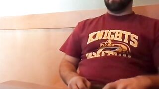 Bearded Bro Public Jerk Off in A Coffee Shop