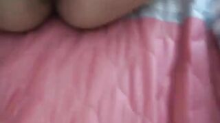 Closeup video of hairy pussy creampie