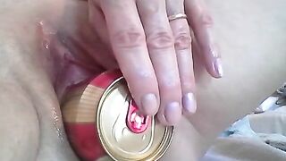 Romanian webcam with beer can