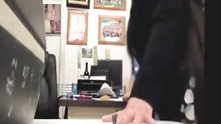 Bitch fucked on the principal's desk