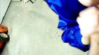 Blowjob Buddy in Blue Satin