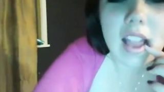 Wanking-off on Her #30 (BBW) On Webcam