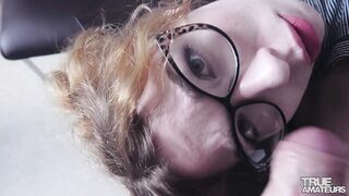 Deepbunnyhole nerdy redhead blowjob and fuck