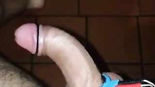 Estim penis cum - electro - cock dancing, precum + orgasm