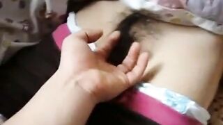 cumming on Asian girlfriend