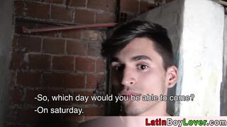 Amateur latin twink is ready to serve a big dick for a worthy prize