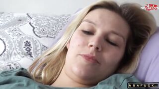 Busty Stepsister edges and drains cock