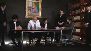 Hairy Japanese Office Gangbang