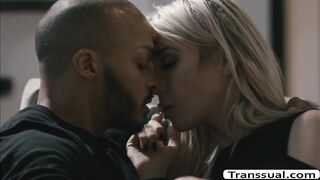 Slut TS Aubrey Kate lets her new black neighbor fuck het ass