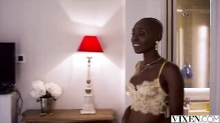 French Ebony Fucks White Cock