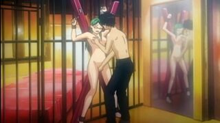 Extreme bondage masturbation with mirror - Uncensored Hentai