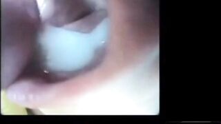 Up Close and Personal Cumming in Her Mouth